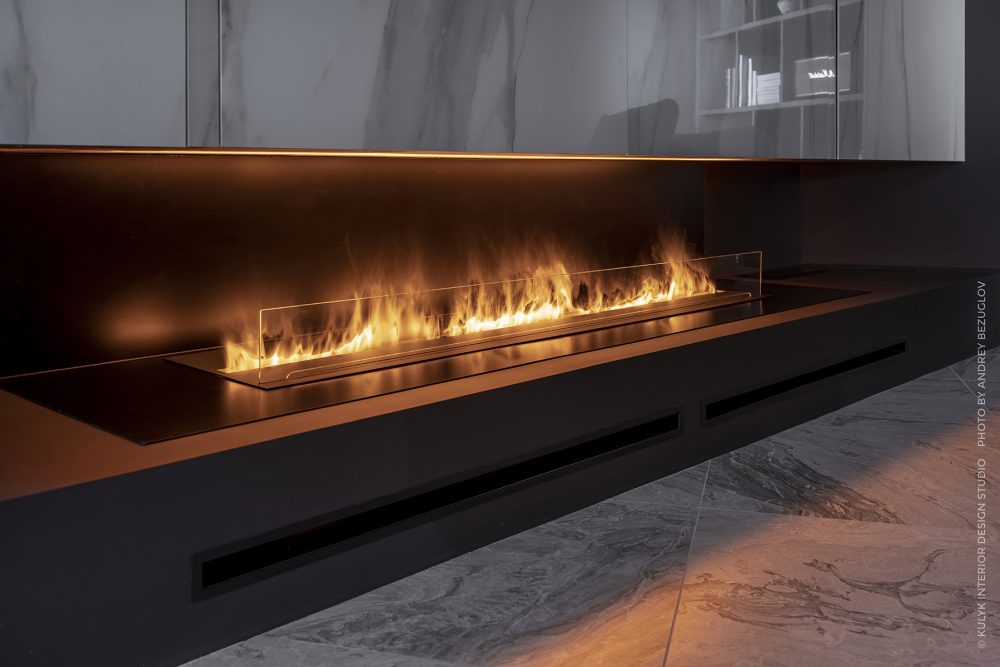 Fireplace on water Safretti Mistero 1000